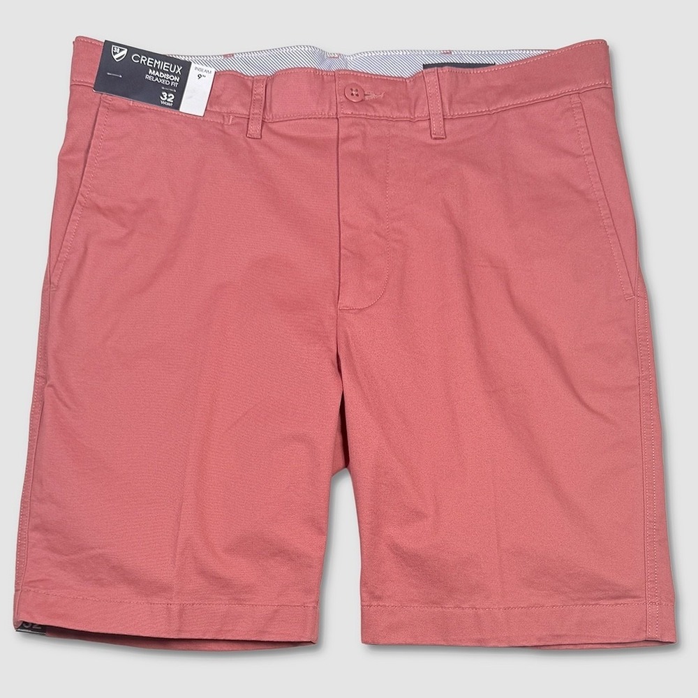 Cremieux Madison 9" Relaxed Fit Shorts - NWT Mens 32 Vintage Berry - #49456-J6